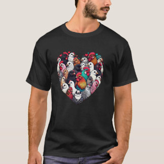 Cute Chicken Heart Art T-Shirt