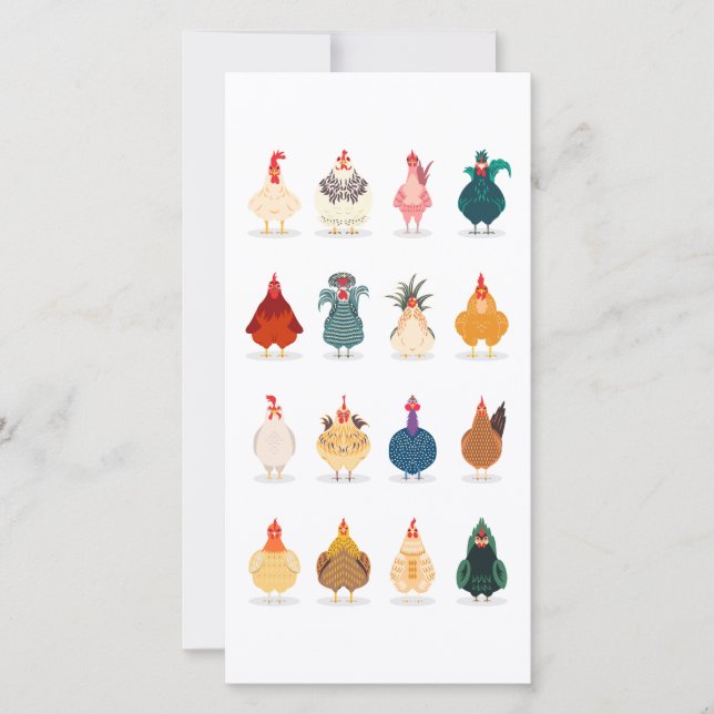 Cute Chicken Holiday Card (Front)