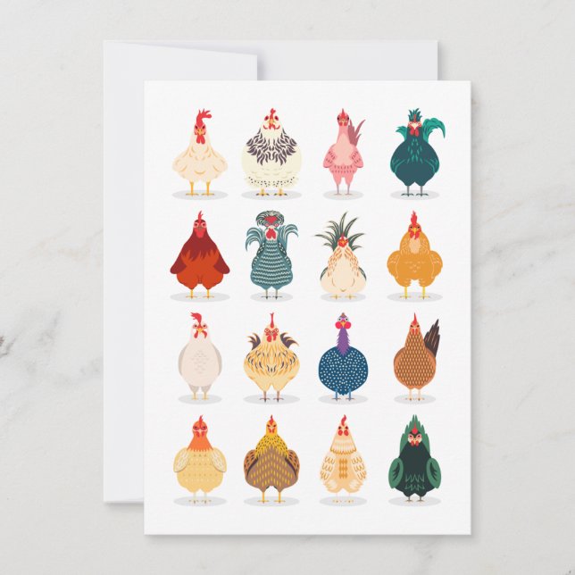 Cute Chicken Holiday Card (Front)