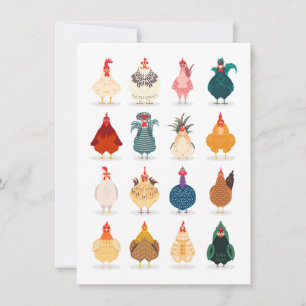 Cute Chicken Holiday Card