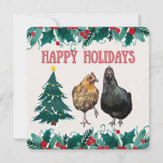 Cute Chicken Holiday Card