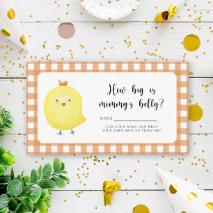 Cute chicken - How big is mommy's belly Enclosure Card