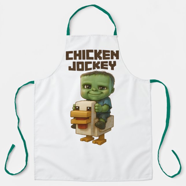 Cute Chicken Jockey Apron Minecraft Movie Inspired (Front)