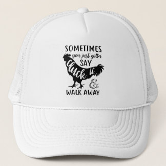 Cute Chicken Lover F Off Farm Farmer Rooster Trucker Hat
