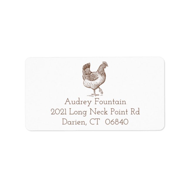 Cute Chicken Lover Farm Crazy Chicken Lady Farmer Label (Front)