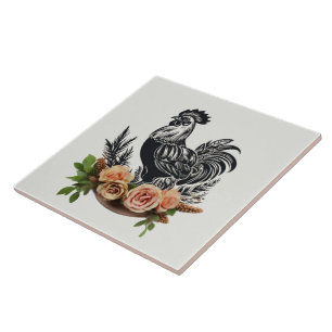 Cute chicken lovers Country  Tile