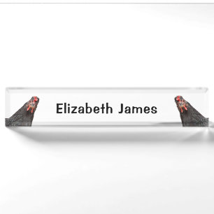 Cute Chicken Portraits Personalized  Desk Name Pla Nameplate