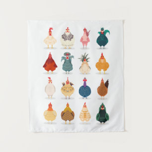 Cute Chicken Tapestry
