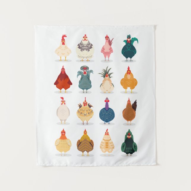 Cute Chicken Tapestry (Front)