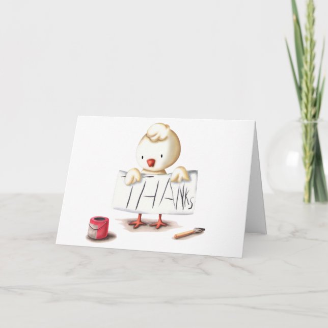 Cute Chicken Thank You Card (Front)