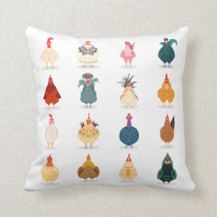 Cute Chicken Throw Pillow