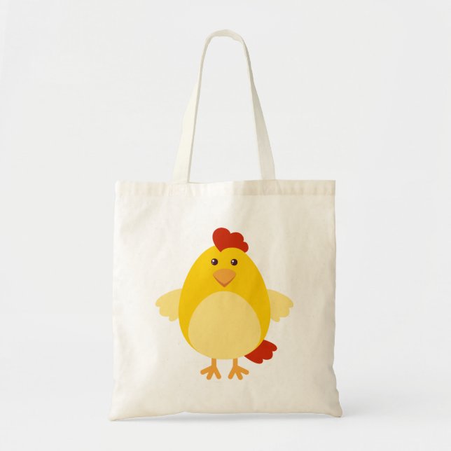 Cute chicken tote bag (Front)