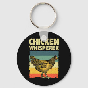 Cute Chicken Whisperer For Men Women Chicken Farme Keychain