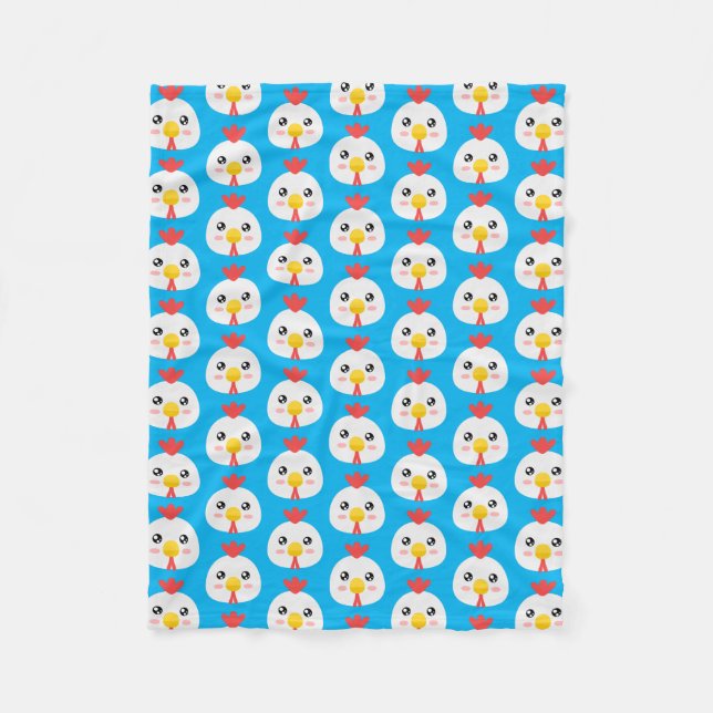 Cute Chickens Fleece Blanket (Front)