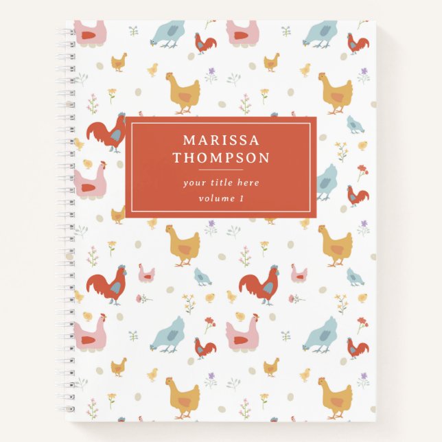 Cute Chickens Hens and Baby Chicks Journal (Front)