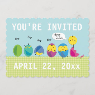 Cute Chicks Easter Egg Hunt Invitation