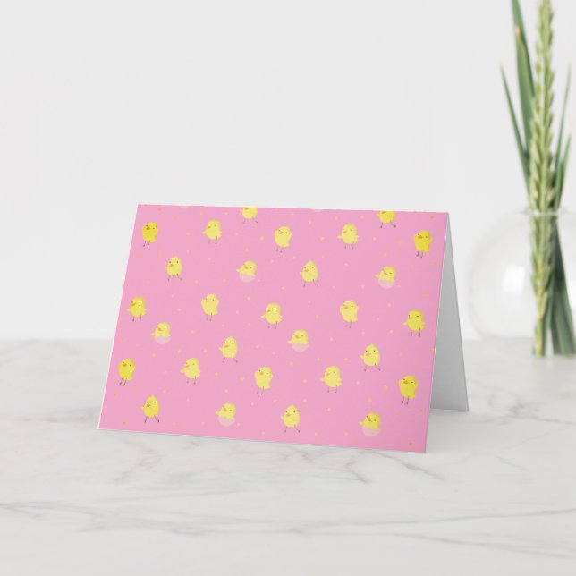 Cute Chicks Easter  Holiday Card (Front)