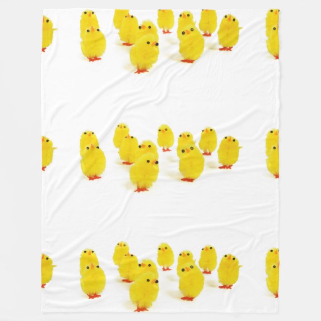 cute chicks fleece blanket (Front)