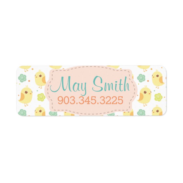 Cute Chicks & Flowers Pattern (Front)