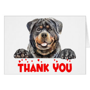 Cute Chien Chien Chien Aquarelle Rottweiler Merci