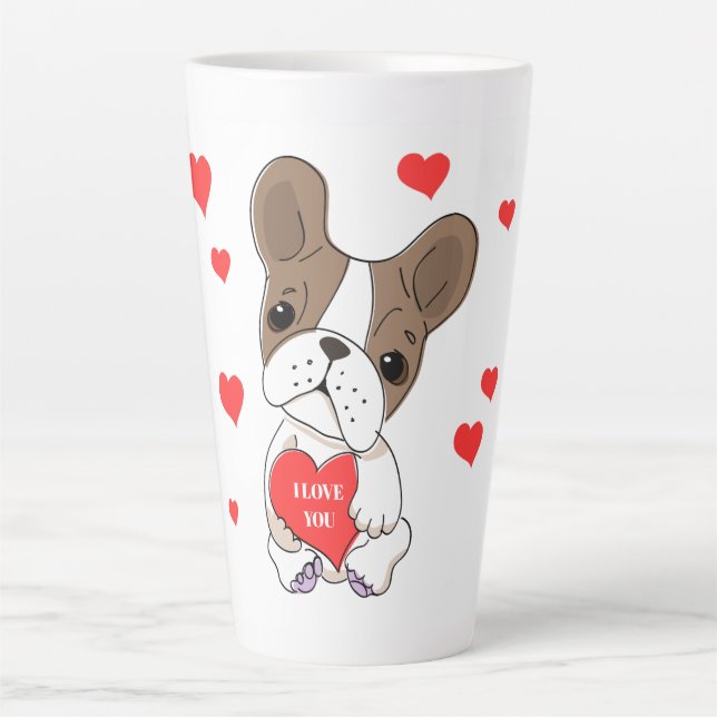 Cute chien Latte Mug (Devant)