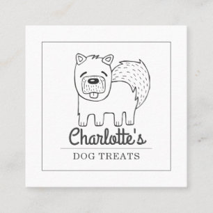 Cute Chien Traitements Fabricant Carte de visite i
