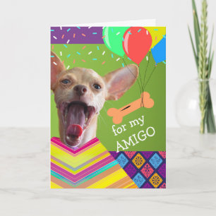 Cute Chihuahua Anniversaire pour une Carte Biscuit