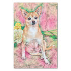 Cute Chihuahua Art Pink Green Dog Portrait