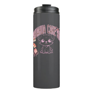 Cute Chihuahua cake shop, sweet tooth, baking, gif Thermal Tumbler
