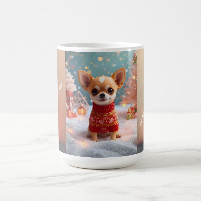 Cute Chihuahua Christmas Mug | Personalized Holida (Center)