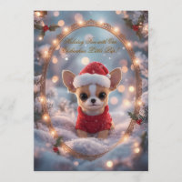 Cute Chihuahua Christmas Party Invitation | Holida