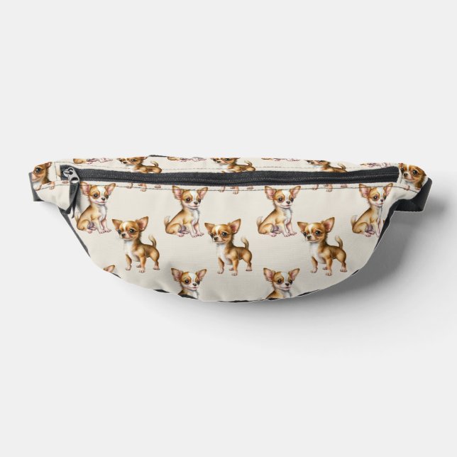 Cute Chihuahua Dog Pattern Fanny Pack (Lay Down)