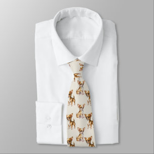 Cute Chihuahua Dog Pattern Tie