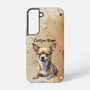 Cute Chihuahua Dog Pet Custom Name Samsung Galaxy Case