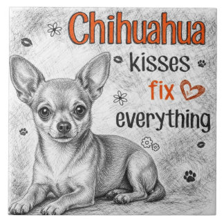 Cute Chihuahua dog Tile