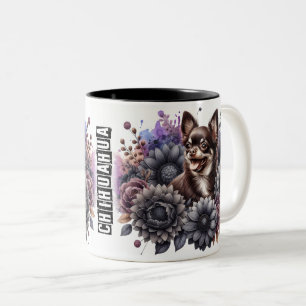 Cute Chihuahua Dog Two-Tone Coffee Mug