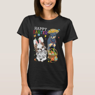 Cute Chihuahua Dogs With Easter Egg Basket Easter T-Shirt