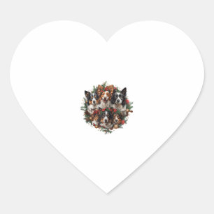 Cute Chihuahua In Santa Hat Funny Christmas Xmas D Heart Sticker
