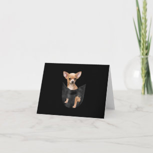 Cute Chihuahua In Your Pocket Christmas Note Card