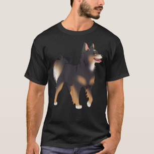 Cute Chihuahua Long Haired Black And Tan With Butt T-Shirt