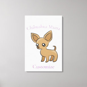 Cute Chihuahua Mama Art Thunder_Cove Canvas Print