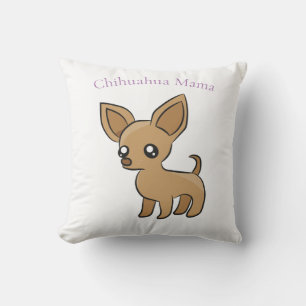 Cute Chihuahua Mama Art Thunder_Cove Throw Pillow