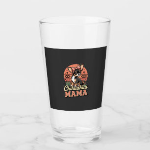 Cute Chihuahua Mama Bow Dog Mom Glass