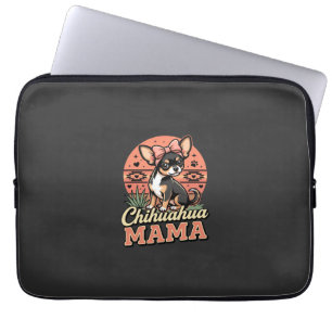 Cute Chihuahua Mama Bow Dog Mom Laptop Sleeve