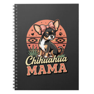 Cute Chihuahua Mama Bow Dog Mom Notebook