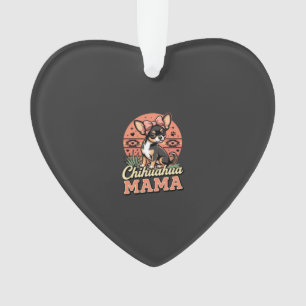 Cute Chihuahua Mama Bow Dog Mom Ornament