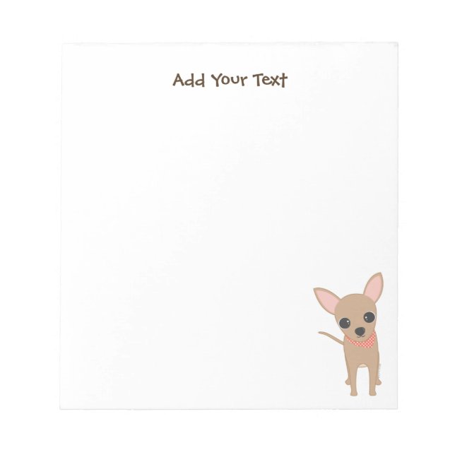 Cute Chihuahua Notepad (Front)