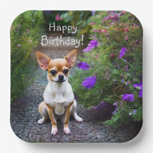 Cute Chihuahua Paper Plate