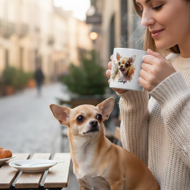 Cute Chihuahua Personalize Coffee Mug (Creator Uploaded)