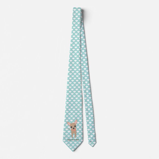 Cute chihuahua Personalized Tie (Front)